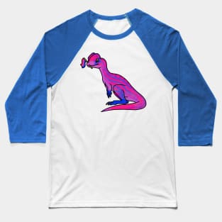 BIlophosaurus Prideosaur - Pride Month Bisexual Flag Dinosaur Baseball T-Shirt